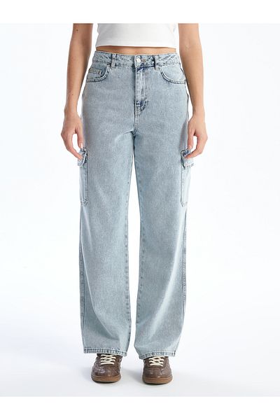 LC Waikiki Pantaloni cargo pentru femei Wideleg