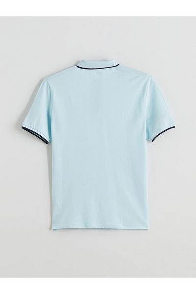 LC Waikiki Piqué-Herren-T-Shirt mit Rollkragen