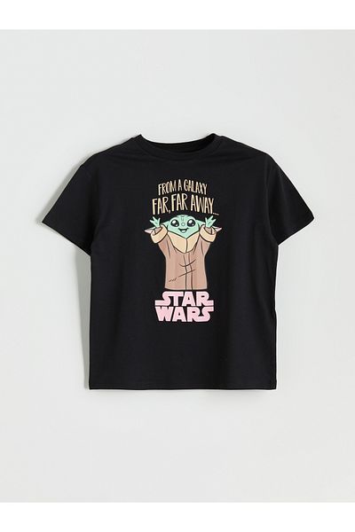LC Waikiki Crew Neck Star Wars Printed Girl's T-Shirt