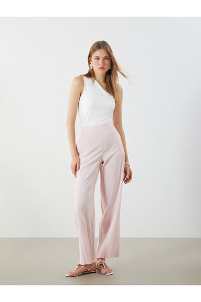 LC Waikiki Wide Leg Women's Trousers with Elastic Waist
