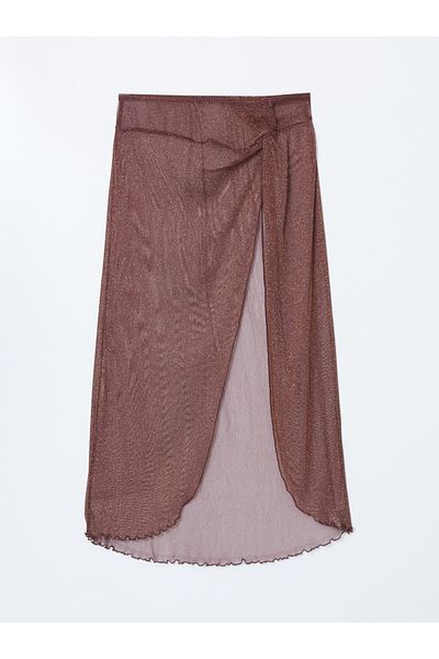 LC Waikiki Glitzernder Damen-Pareo mit elastischem Bund