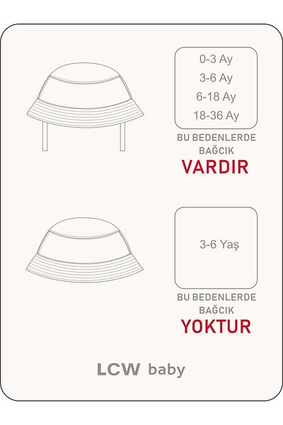 LC Waikiki Bebek Erkek Bucket Şapka Yazı Baskılı