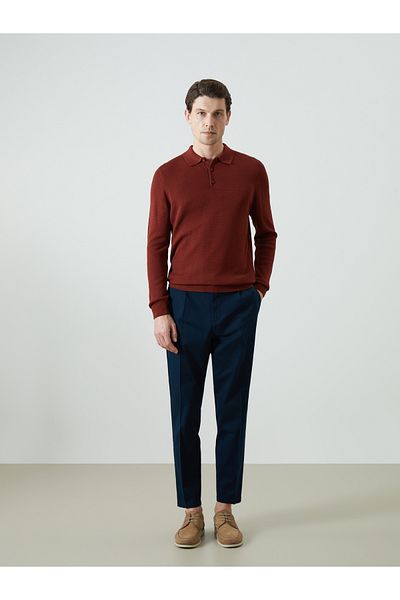 LC Waikiki Polo Neck Long Sleeve Men's Knitwear Sweater