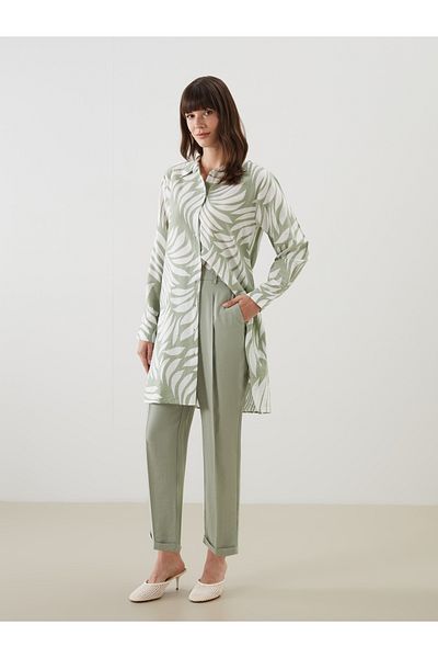 LC Waikiki Women's Pleated Trousers with Elastic Waist