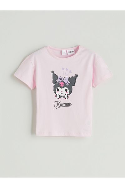 LC Waikiki Kuromi Printed Girl's T-Shirt and Shorts 2-Piece Set