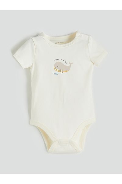 LC Waikiki Organic Fabric Baby Boy Snapback Bodysuit and Leggings 2-Piece