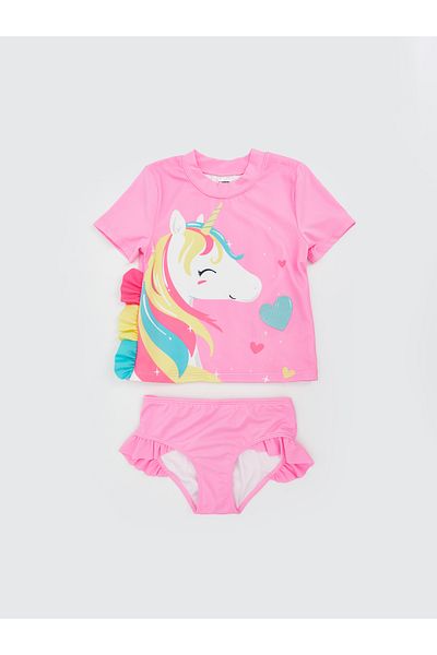 LC Waikiki Bedrucktes Mädchen-Bikini-Set