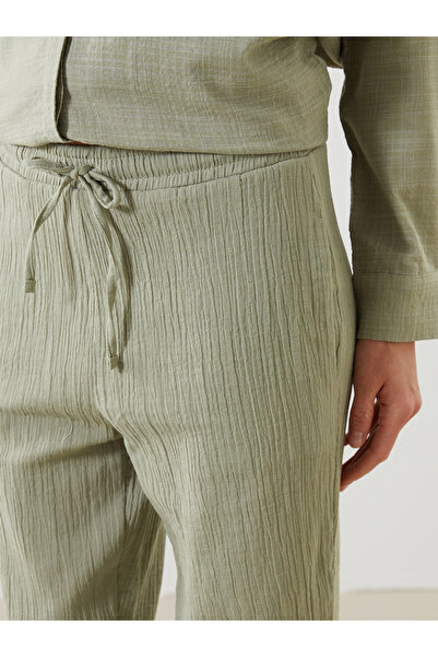 LC Waikiki Elastic Waist Textured Women's Trousers