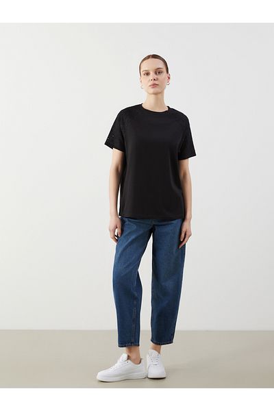 LC Waikiki Tricou pentru damă, cu gât crew brodat
