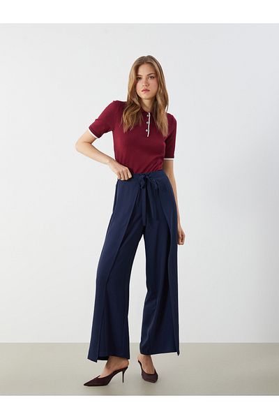 LC Waikiki Wide Leg Women's Trousers with Elastic Waist