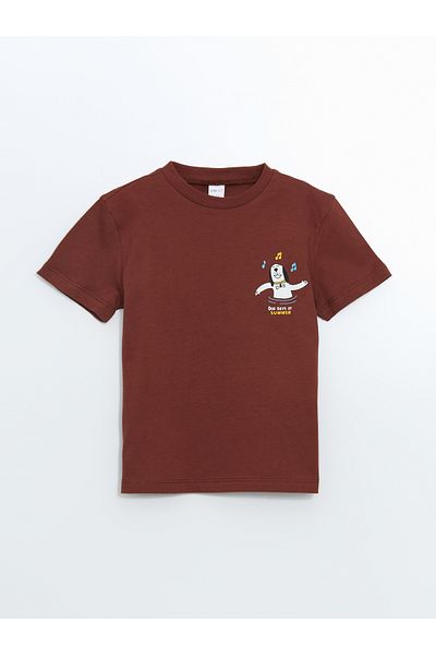 LC Waikiki Tricou pentru băiat cu imprimeu cu decolteu