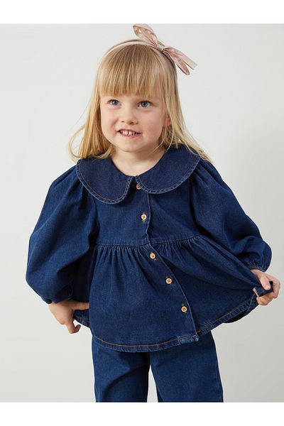 LC Waikiki Ribbon Detailed Baby Girl Shirt and Pants 2-Piece Set