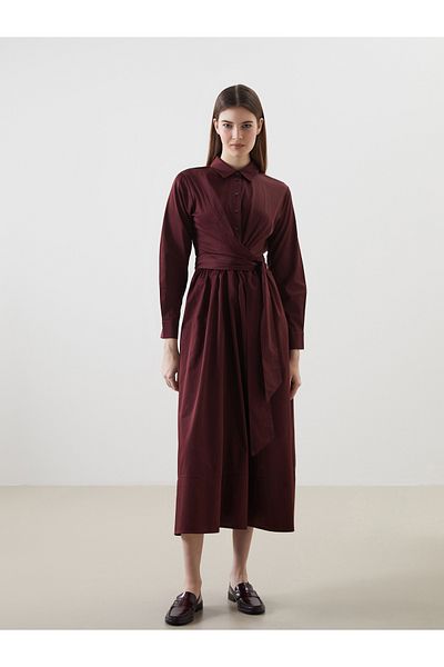 LC Waikiki Shirt Collar Poplin Women's Dress