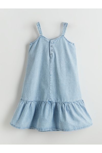 LC Waikiki Rochie de jeans pentru fetiță cu detaliu de broderie