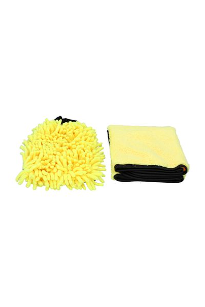 AUTOSMART 2-Piece Highly Absorbent Soft Microfiber Car Wash Kit