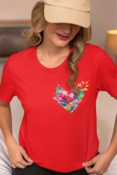 ArtYus Unisex Ανδρικό/Γυναικείο Μπλουζάκι με λουλουδάτο χρώμα με τύπωμα overs...