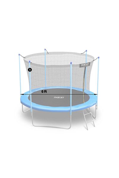 shumee Stâlp superior pentru trambulină cu plasă interioară, 1,8 m, albastru, Neo-Sport
