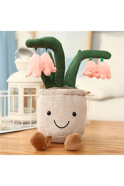 Choice about 25cm pink lily 25cm Simulation Cartoon Plant Pot Series Plush Doll Succulent Tulip Lily Plush