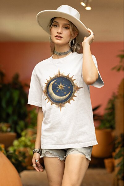 ArtYus Unisex Ανδρικό/Γυναικείο Μπλουζάκι Starry Moon Night Colorful με τύπωμ...