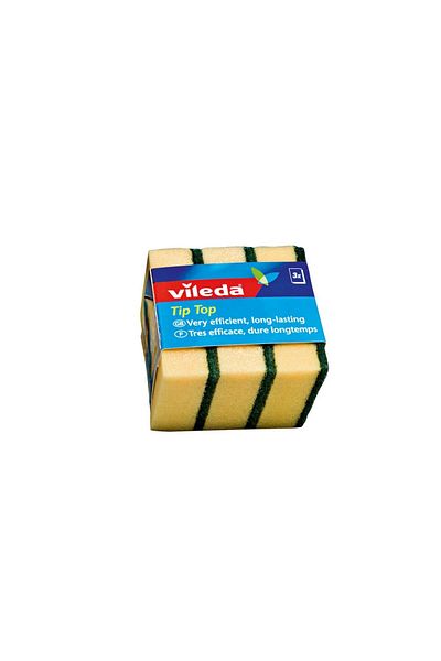 Vileda Tip Top Dish Washing Medium Foam Sponge Scourer 3 Pcs