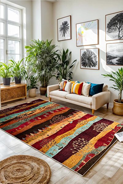 Halise Home Kaymaz Taban Yıkanabilir Kalın Dokulu Halı & Yolluk & Mutfak Halısı