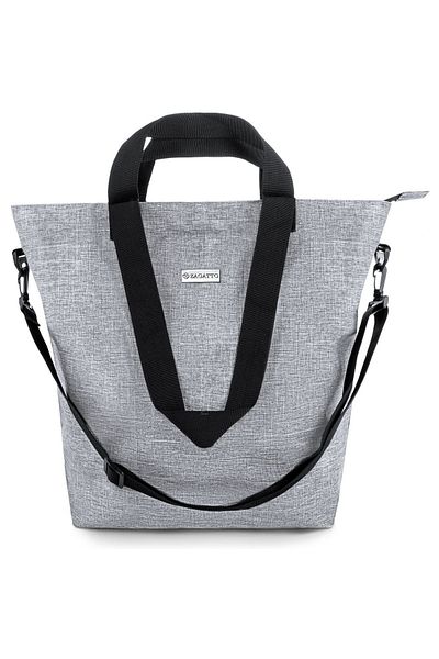 zagatto Women’s shoulder bag, grey, 48x41.5x17 cm, spacious crossbody/shopper, casual, ZG622