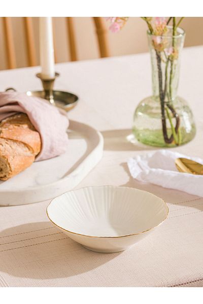 LC Waikiki White Patterned Porcelain Bowl 15 cm