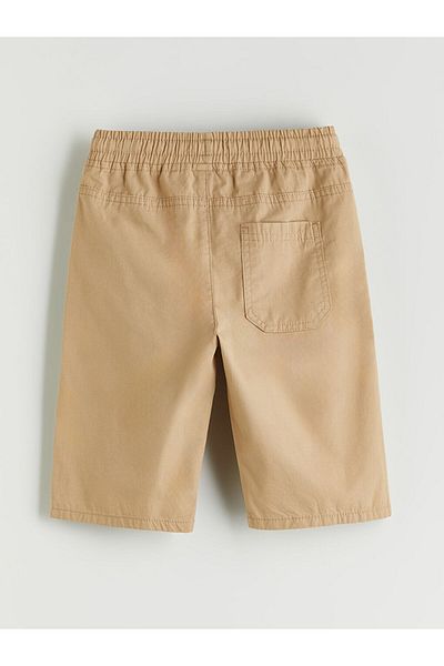 LC Waikiki Navy Blue Boys Shorts with Adjustable Elastic Waist