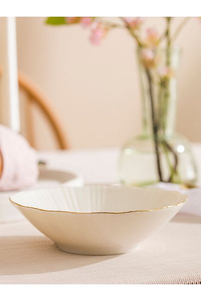 LC Waikiki White Patterned Porcelain Bowl 15 cm