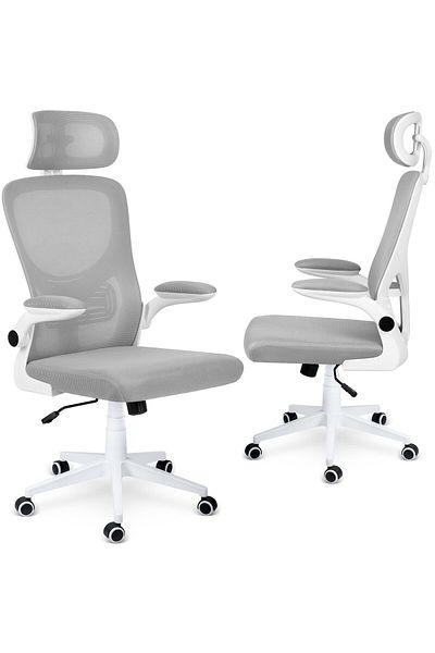 shumee Sofotel brass grey micro-mesh office chair