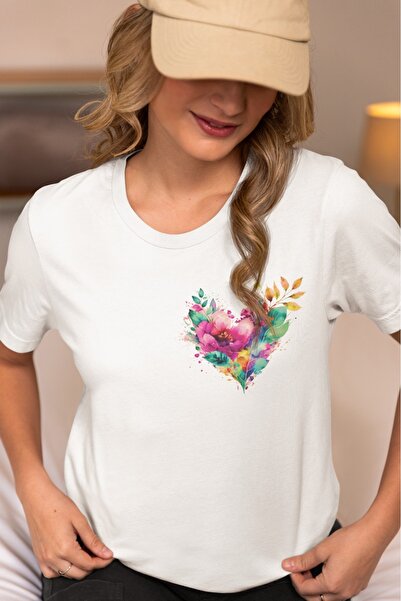 ArtYus Unisex Bărbați/Femei Inimi florale Colorate cu imprimeu supradimension...