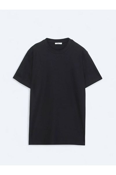Kip Black Crew Neck 100% Cotton T-Shirt