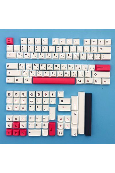 Choice pink theme RU PBT Keycaps XDA Profile Personalized English/Russian Key Cap Dye Sublimation For Cherr