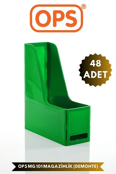 Ops Mg 101 A4 Disassembled 48-Piece Plastic Vertical Magazine Folder Archive Box Organizer Storage Storage