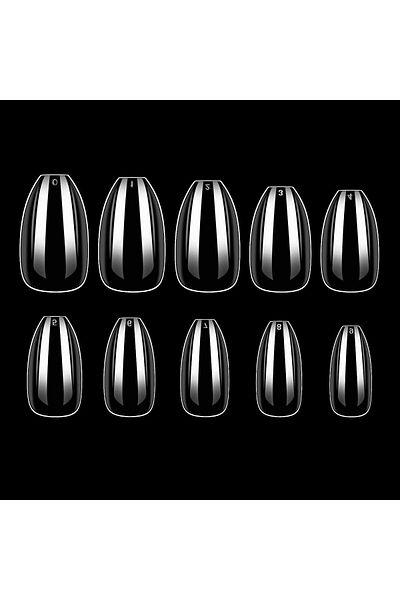 COOYA 100 Pcs Clear Diy Nail Tips, With10 Sizes, Soft Gel, Sturdy, For Nail Extensions Soak Off