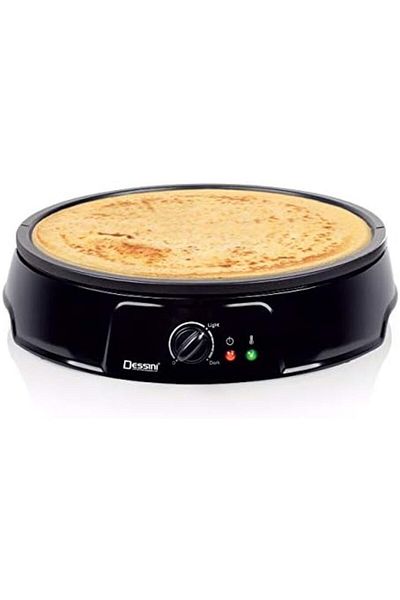 Dessini Electric Crepe Maker: Precise Temperature Control for Perfect Pancakes, 12 Inch Non-Stick Gr