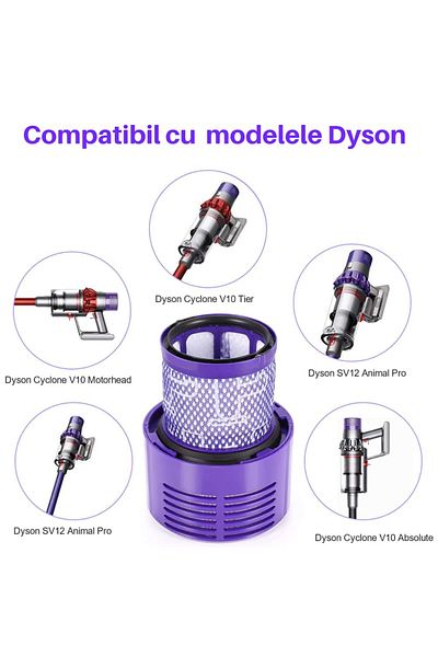 PAA-home Filtru compatibil Dyson V10, Cyclone V10, Absolute V10, Animal V10, Motorhead V10 Total Clean SV12