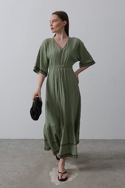 suphias Embroidered Muslin Dress
