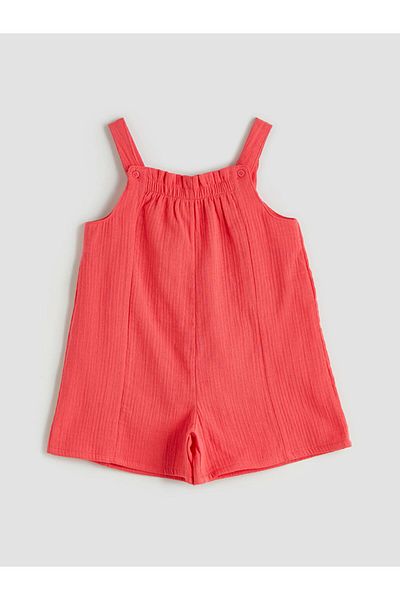 LC Waikiki New Season Strap Square Collar Girl's Salopet - S5Qd36Z1