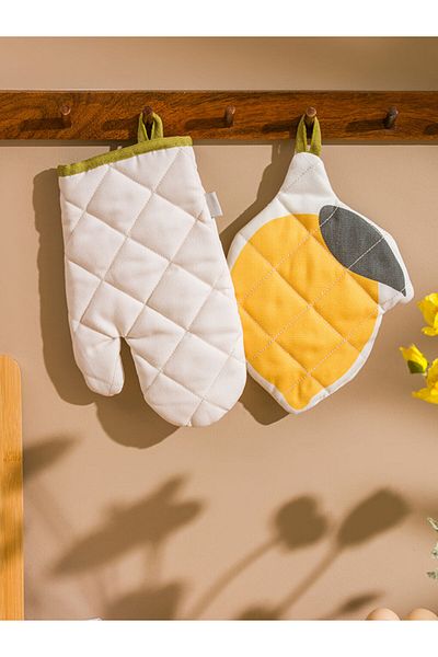 LC Waikiki Mixed Printed Oven Mitts and Tutaç