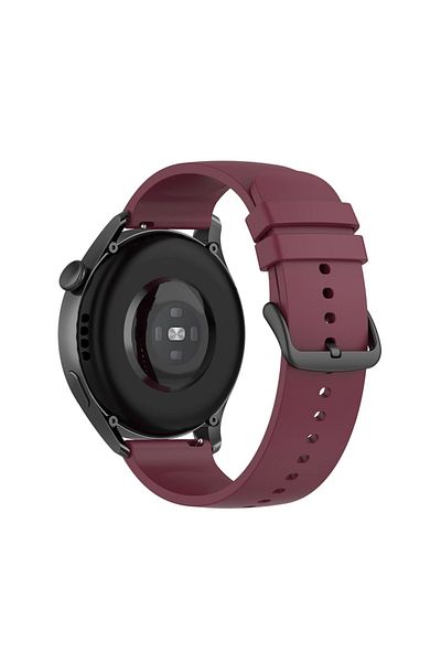 SKYDDAR INNOVATION Curea din silicon pentru Samsung Galaxy Watch 4/5/Active 2, Huawei Watch GT 3 /GT 3 Pro, W006 - Cherry