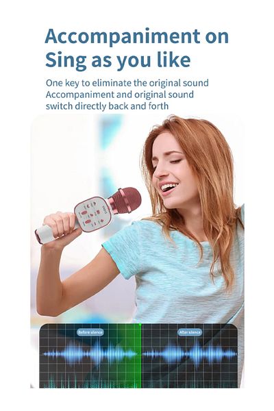 MACON DS813 Wireless Karaoke Microphone with Hi-Fi Speaker – Bluetooth, TF Card, Recording & Echo Effects
