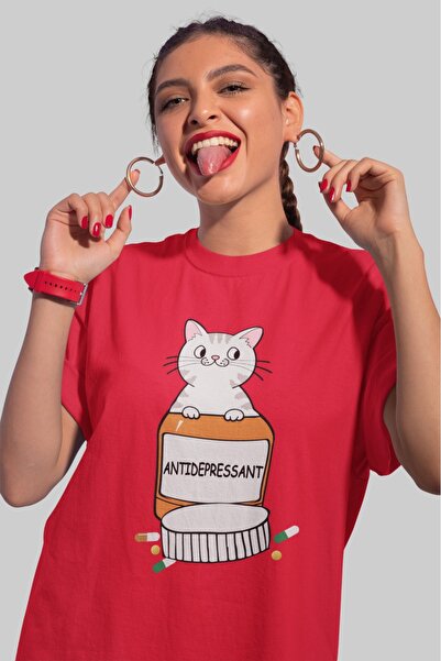 ArtYus Unisex Ανδρικό/γυναικείο μπλουζάκι Cat4 Πολύχρωμο με τύπωμα oversized ...