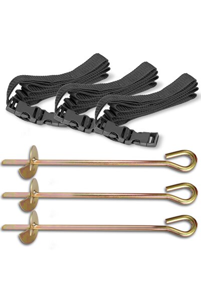 shumee Set de 3 ancore pentru fixarea unei trambuline de grădină