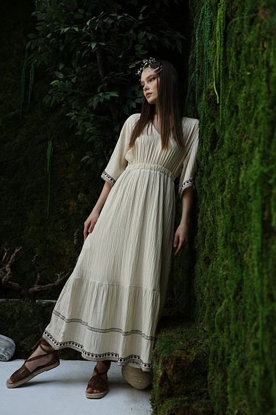 suphias Embroidered Muslin Dress