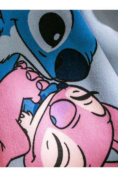 LC Waikiki Blue Lilo and Stitch Printed Cotton Bath Towel 70X150 cm