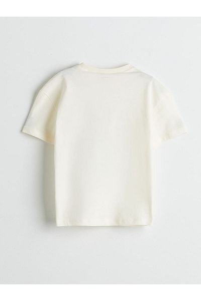 LC Waikiki Beige Printed Boy's T-Shirt
