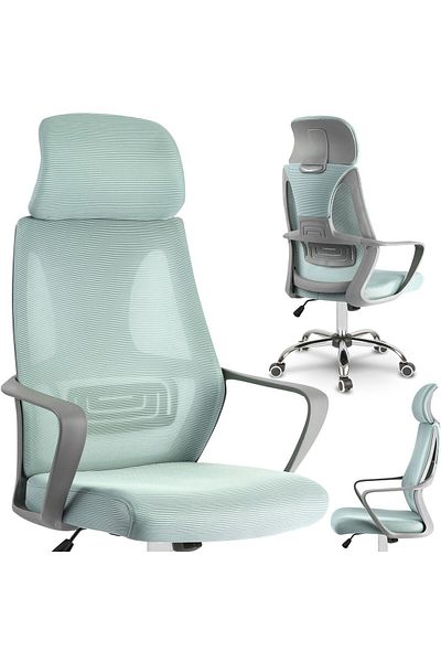shumee Praga Micro Mesh Office Chair - Light Blue
