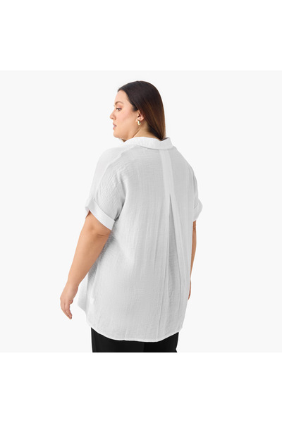 Ulla Popken مقاس إضافي من Ulla Popken ذو طيات أمامية