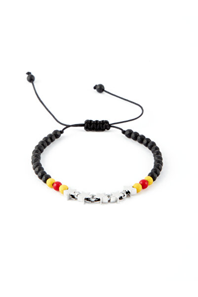 GSStore Galatasaray 5 Yıldız Doğaltaş Makrome Bileklik U251430